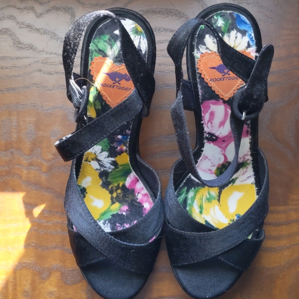 Black Rocketdog Chunky Heel
